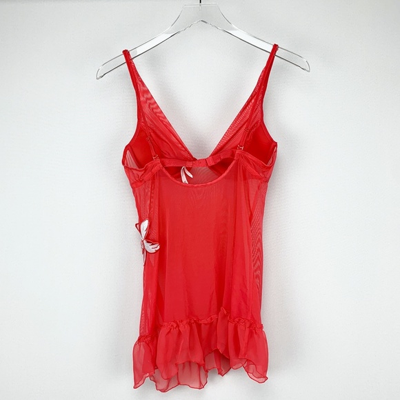 VICTORIAS SECRET Sheer Embroidered Bra Sli… - Picture 2 of 8